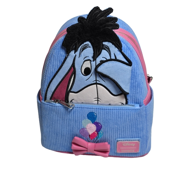 Loungefly Disney Eeyore Corduroy Mini Backpack NWT Winnie the Pooh Balloon Bow main image 6